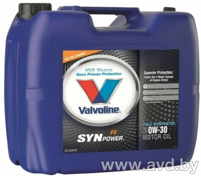 Купить Моторное масло Valvoline SynPower FE 0W-30 20л  в Минске.